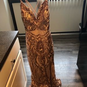 Gorgeous rose gold sequin gown